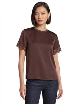 Michael Kors - Brown Crew Neck Solid Top