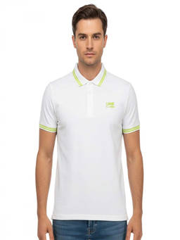 Cavalli Class - White Logo Embroidered Polo T-Shirt