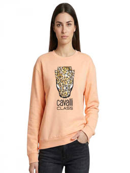 Cavalli Class - Peach Print Logo Sweatshirt