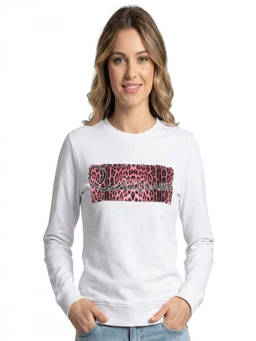 Cavalli Class - White Logo Print Sweatshirt