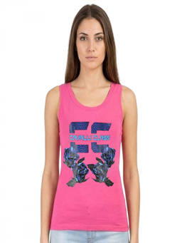 Cavalli Class - Light Pink Logo Print Tank Top