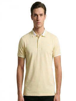 Cavalli Class - Beige Printed Logo Polo T-Shirt