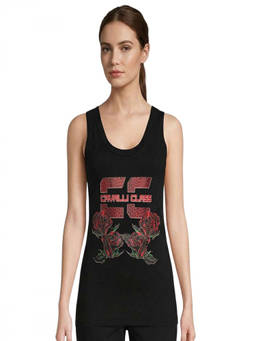 Cavalli Class - Black Logo Print Tank Top