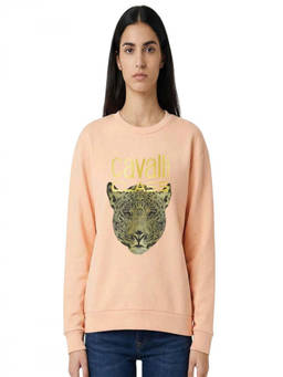 Cavalli Class - Peach Print Logo Sweatshirt