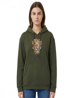 Cavalli Class - Dark Green Print Logo Hoodie