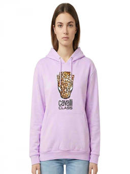 Cavalli Class - Light Purple Print Logo Hoodie (XL)