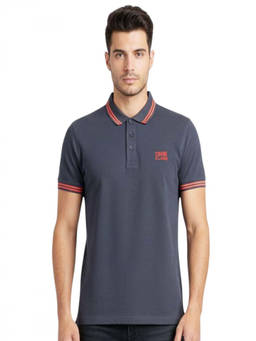 Cavalli Class - Navy Blue Embroidered Logo Polo T-Shirt