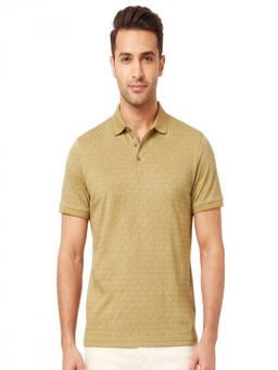 Michael Kors - Khaki Logo Print Polo T-Shirt