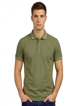 Cavalli Class - Green Contrasting Logo Detail Polo T-Shirt