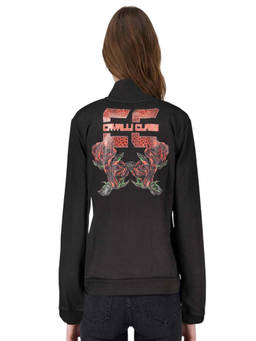 Cavalli Class - Black Front Zipper Hoodie (L)