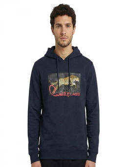 Cavalli Class - Navy Blue Logo Print Hoodie (L)