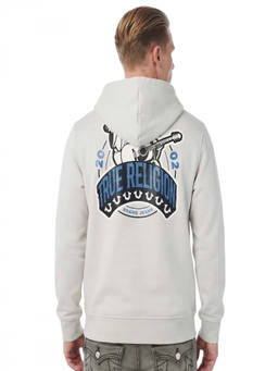 True Religion - Light Grey Zip Up Hoodie