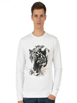 Cavalli Class - White Graphic Logo Sweatshirt
