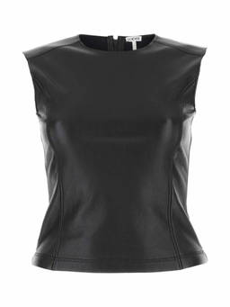 Loewe - Black Leather And Fabric Top (S)