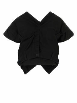 Balenciaga - Black Cotton Blend Top (S)