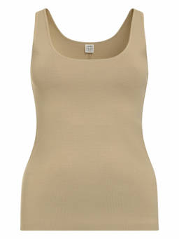 Toteme - Beige Scoop Neck Ribbed Tank Top