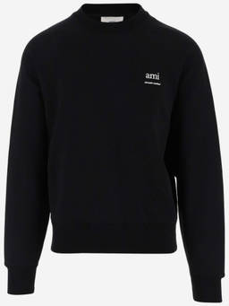 AMI Paris - Black Logo Organic Cotton Sweatshirt (L)