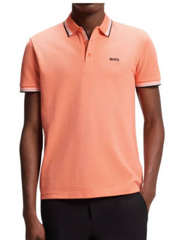 Boss - Peach Shirt Collar Polo T-Shirt
