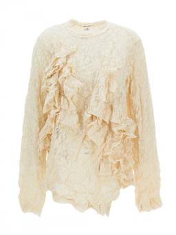 COMME des GARCONS - Ivory Ruffled None Top (M)