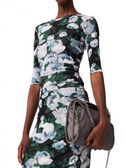 Stella McCartney - Black Floral Round Neck Top
