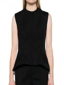Meryll Rogge - Black Solid Round Neck Top (XXS)