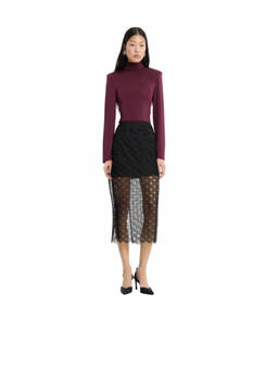 Rotate Birger Christensen - Purple Mock Collar Top