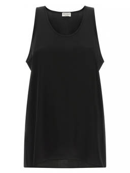 Brunello Cucinelli - Black Solid Round Neck Top