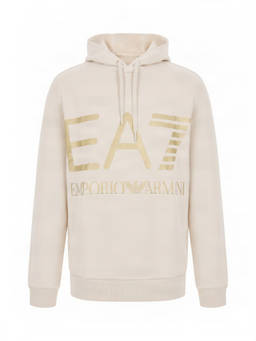 EA7 Emporio Armani - Off White Logo Hoodie