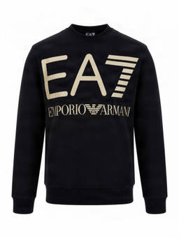 EA7 Emporio Armani - Black Crew Neck Sweatshirt