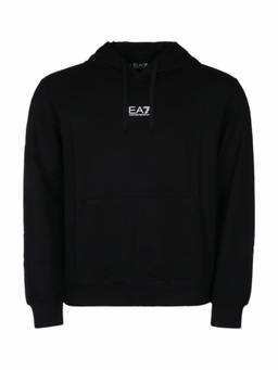 EA7 Emporio Armani - Black Logo Regular Hoodie