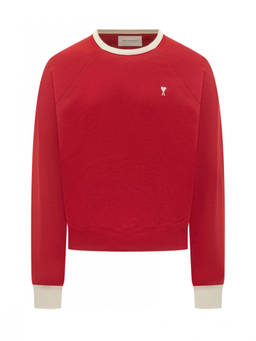 AMI Paris - Red Crew Neck Sweatshirt