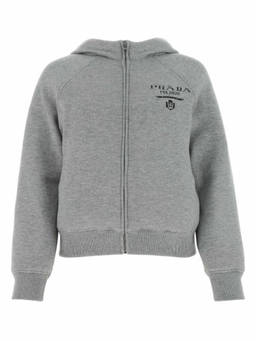 PRADA - Grey Wool Blend Sweatshirt