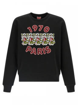 Kenzo - Black Crewneck Embroidered Sweatshirt