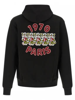 Kenzo - Black Embroidered Graphic Hoodie