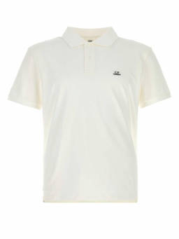 C.P. Company - White Logo Polo T-Shirt (2XL)
