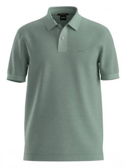 Boss - Green Solid Shirt Collar Polo T-Shirt (3XL)