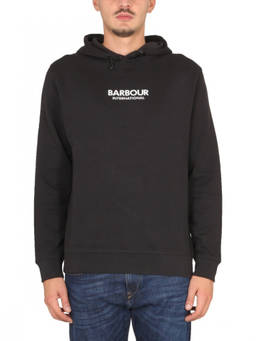 Barbour - Black Logo Hoodie (S)
