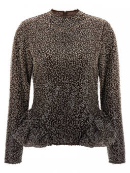Rotate Birger Christensen - Beige Sequin Top (S)