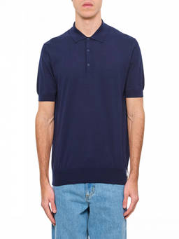 K-Way - Navy Blue Button Down Polo T-Shirt