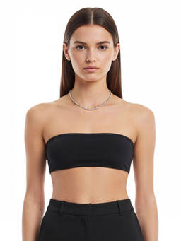 Rick Owens - Black Solid Strapless Top