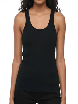 Jil Sander - Black Solid Scoop Neck Top (XXS)