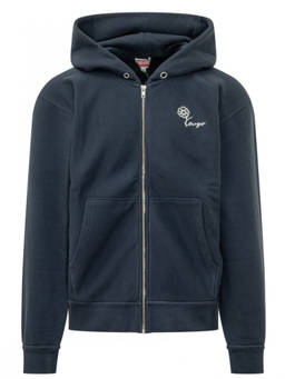 Kenzo - Blue Logo Zip Up Hoodie