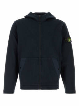 Stone Island - Dark Navy Relaxed Zip Up Hoodie