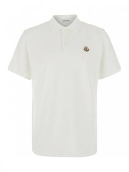 Moncler - White Shirt Collar Polo T-Shirt