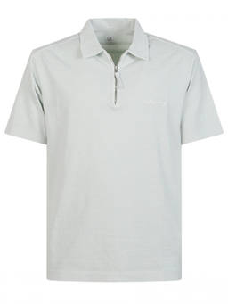 C.P. Company - Off White Zipper Polo T-Shirt (S)