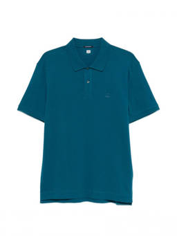 C.P. Company - Teal Blue Logo Polo T-Shirt (S)