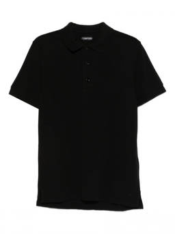 Tom Ford - Black Shirt Collar Polo T-Shirt