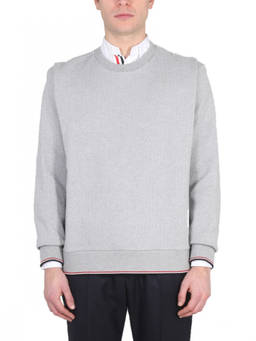 Thom Browne - Grey Crew Neck Sweatshirt