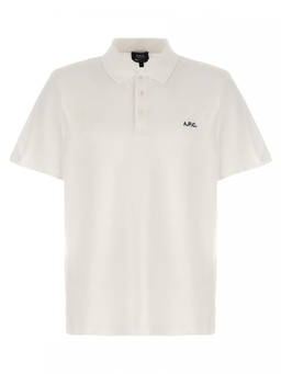 A.P.C. - White Logo Embroidery Polo T-Shirt