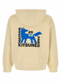 Maison Kitsune - Beige Logo Oversized Hoodie